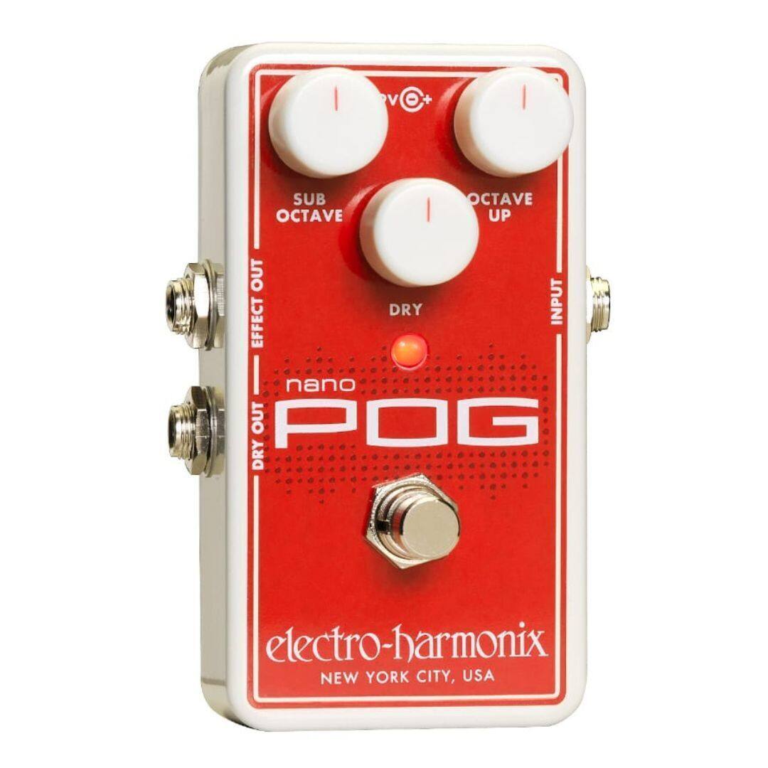 | V o + SUB OCTAVE I OCTAVE UP OUT EFFECT DRY INPUT nano OUT POG DRY electro-harmonix NEW YORK CITY, USA