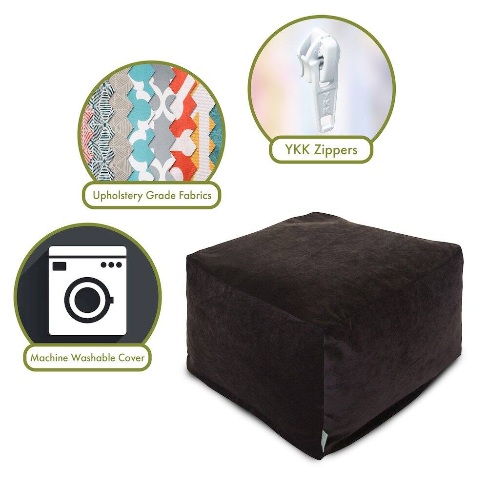 - Upholstery Grade Fabrics
- YKK Zippers
- Machine Washable Cover