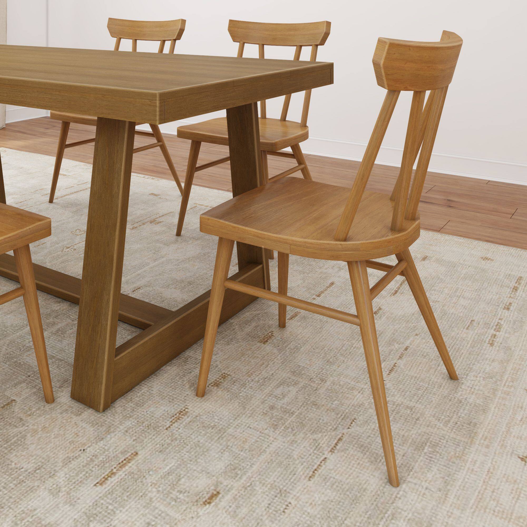 Alt View 5. Plank+Beam - Windsor Dining Chair (2 pack), Pecan - Pecan.