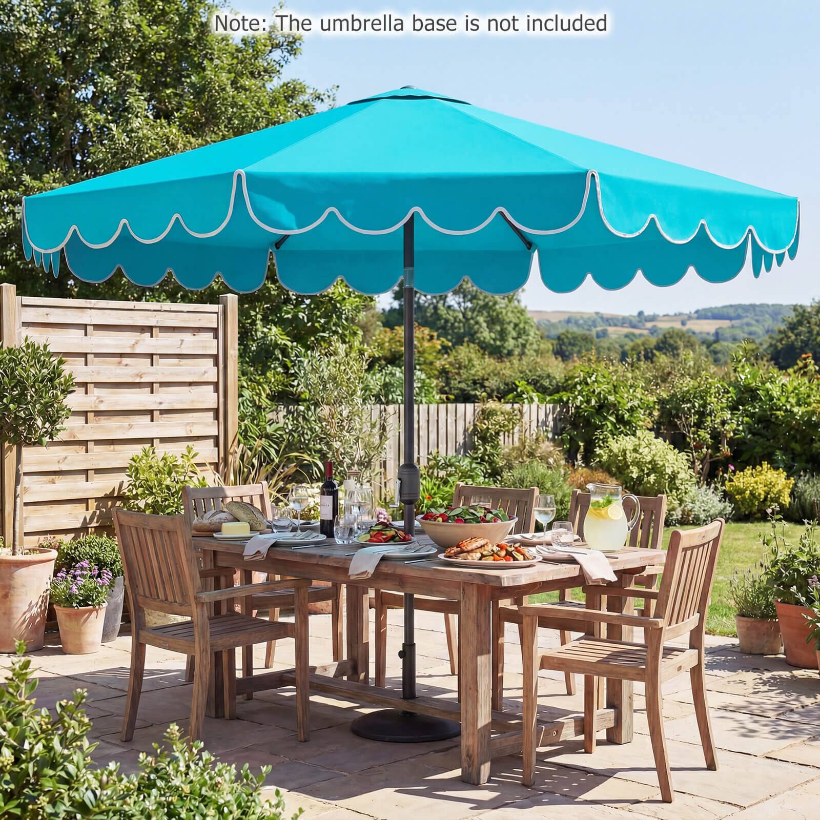 Note: The umbrella base is not included