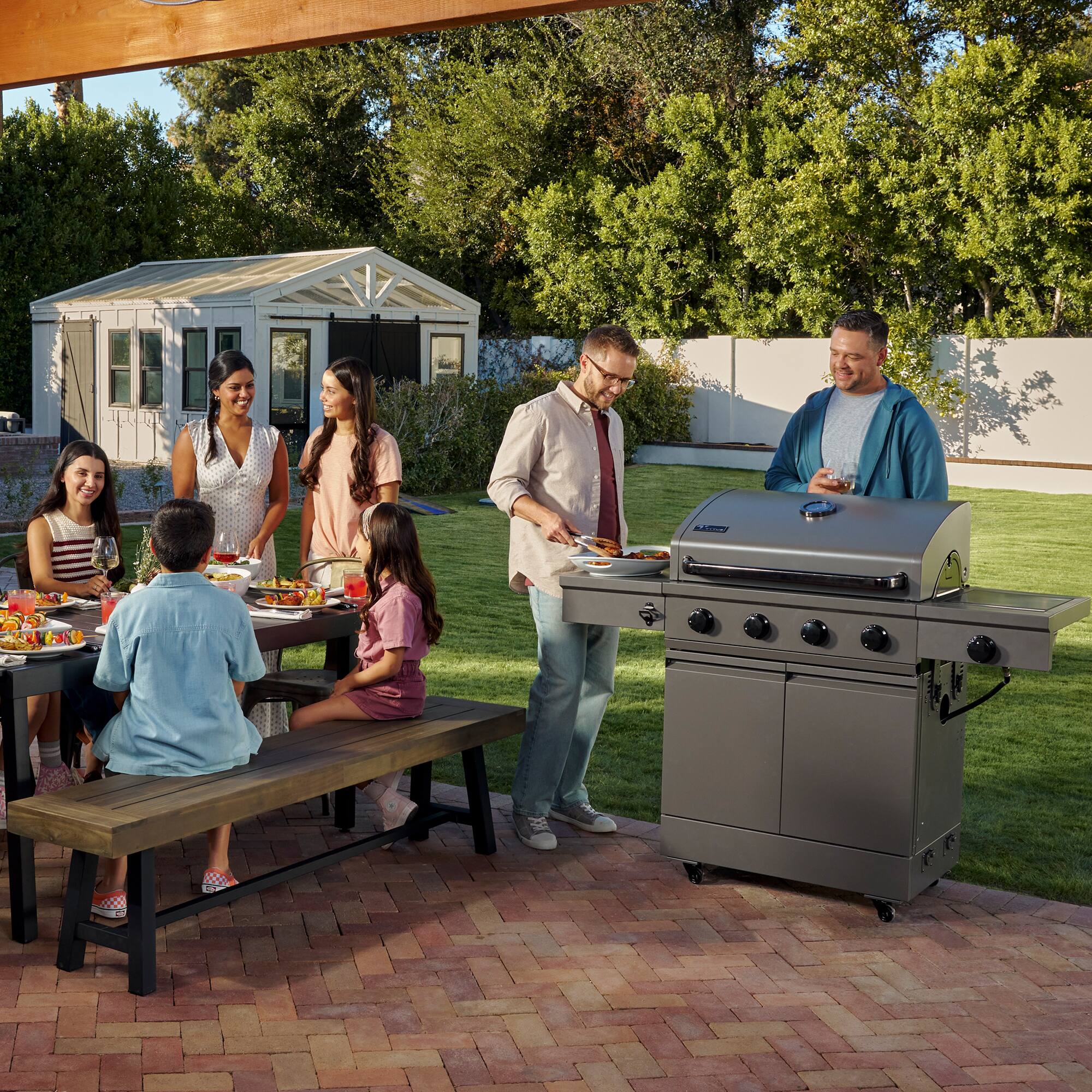 Alt View 8. TYTUS Grills - Anaheim 4-Burner Gas Grill - gray.