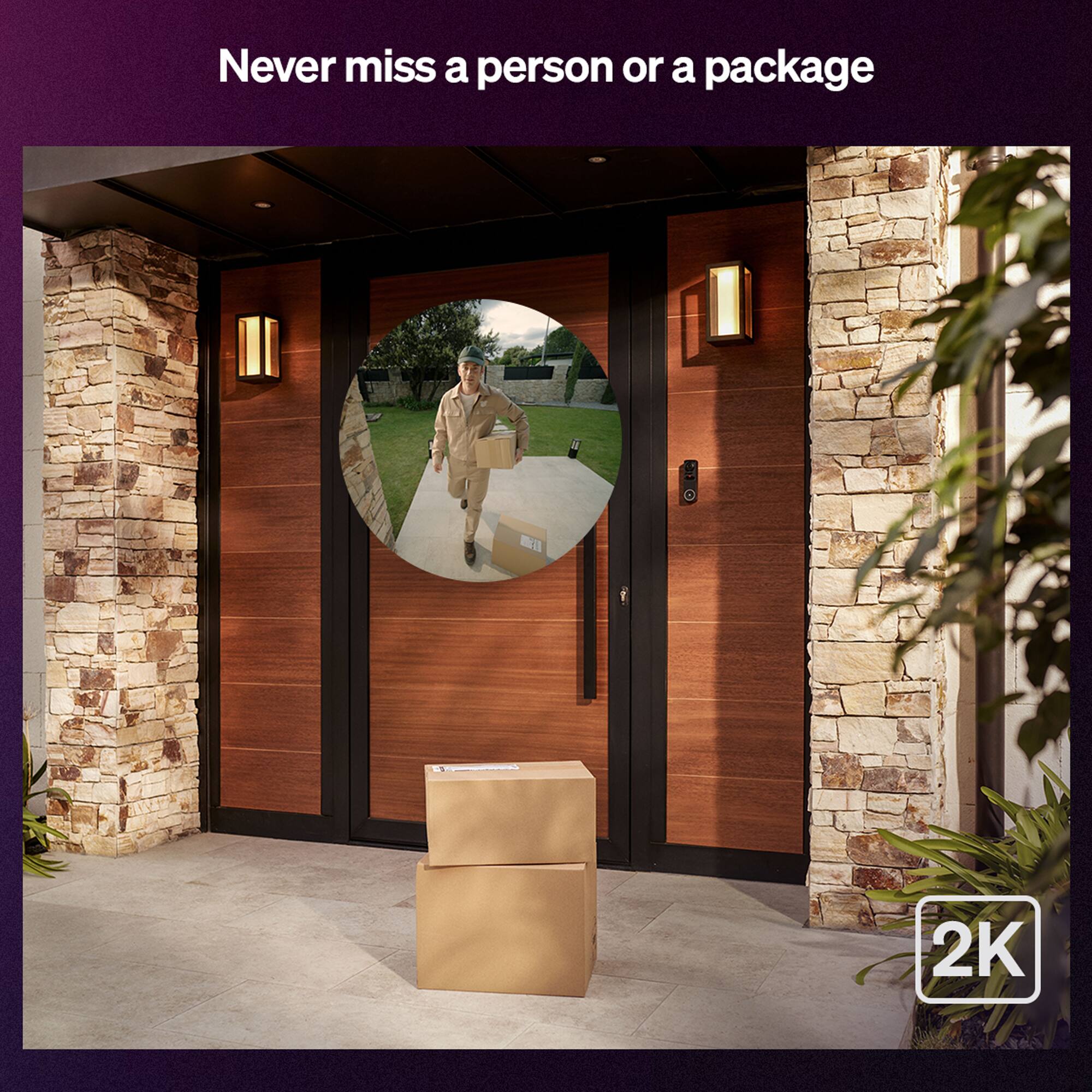 Never miss a person or a package

2K