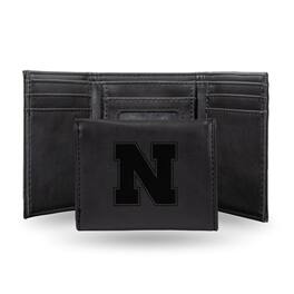 Rico Industries - Nebraska Cornhuskers Black Trifold Wallet with Clear ID Window - Multi