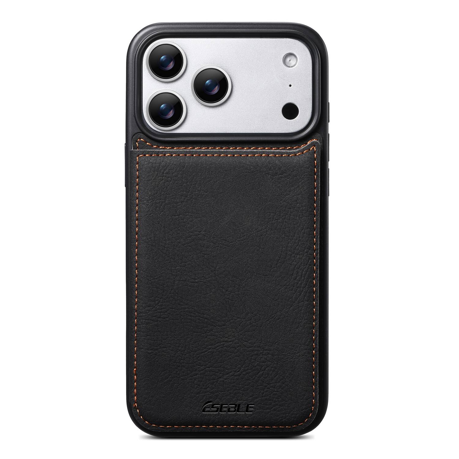 Left. Dteck - for Apple iPhone 17 Pro Max Retro PU Leather Wallet Case,Shockproof Magnetic Closure Flip Hidden Card Slots Back Cover - Black.