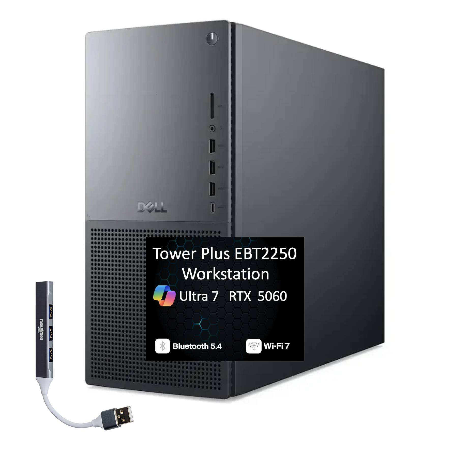 Dell Tower Plus EBT2250 Workstation Ultra 7 RTX 5060 Bluetooth 5.4 Wi-Fi7