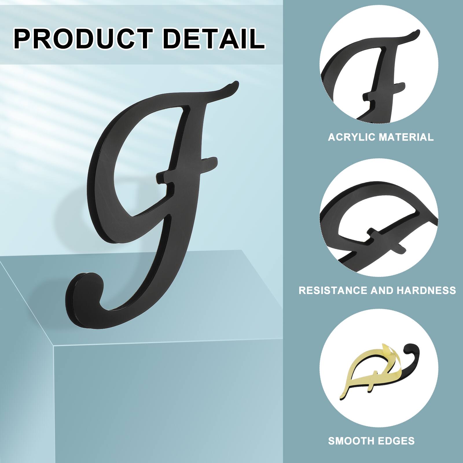 PRODUCT DETAIL

- ACRYLIC MATERIAL
- RESISTANCE AND HARDNESS
- SMOOTH EDGES