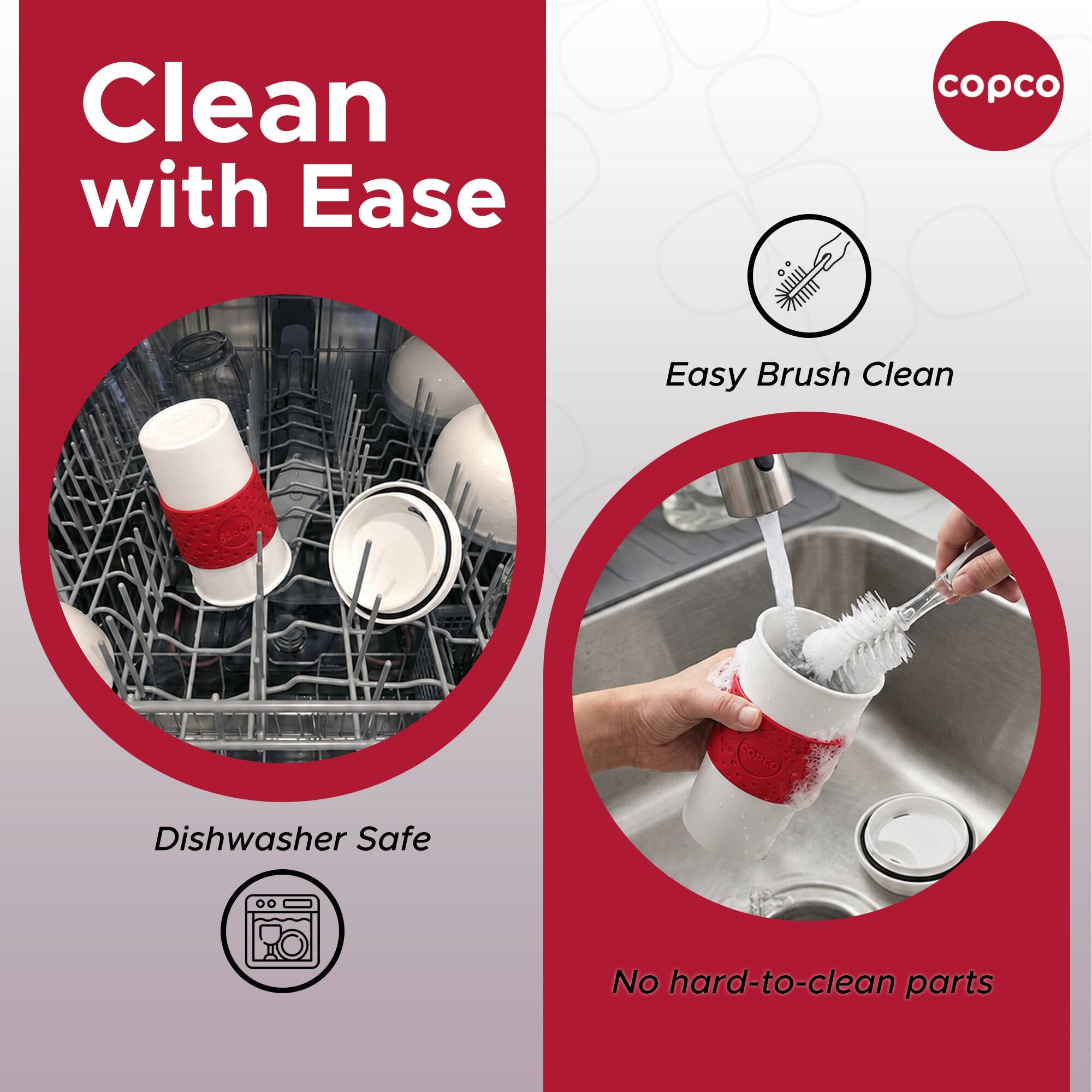 Clean with Ease

copco

Easy Brush Clean

Dishwasher Safe

No hard-to-clean parts
