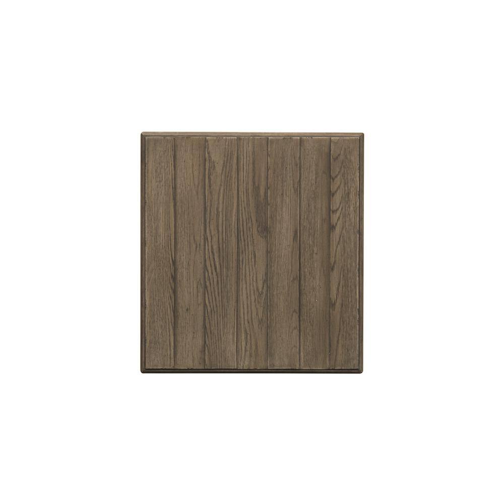 Angle. Liberty Furniture Industries - Heartland Drawer End Table in Antique White w/ Tobacco Top - White.