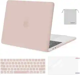 mosiso - MacBook Pro 13" hard shell case with keyboard skins, screen protector and storage bag - Camel