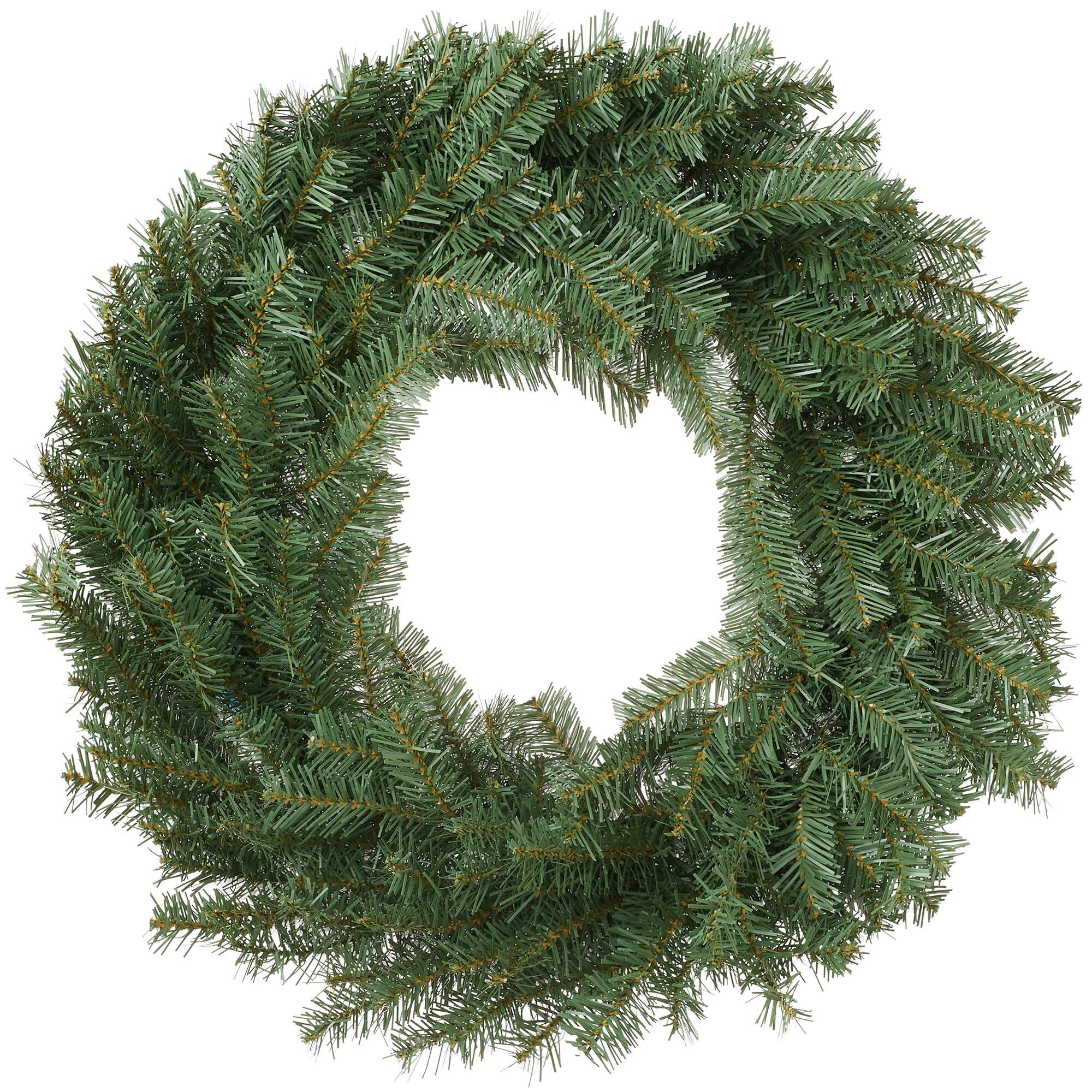 Front. Casafield - 30" Green Fir Artificial Holiday Christmas Wreath Holiday Décor - Green.