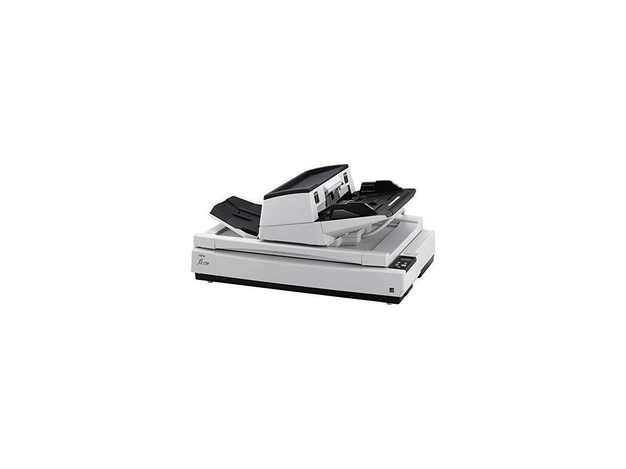 Ricoh - fi-7700 PA03740-B005 Duplex 600 DPI x 600 DPI Production-class ADF + Flatbed document scanner - White