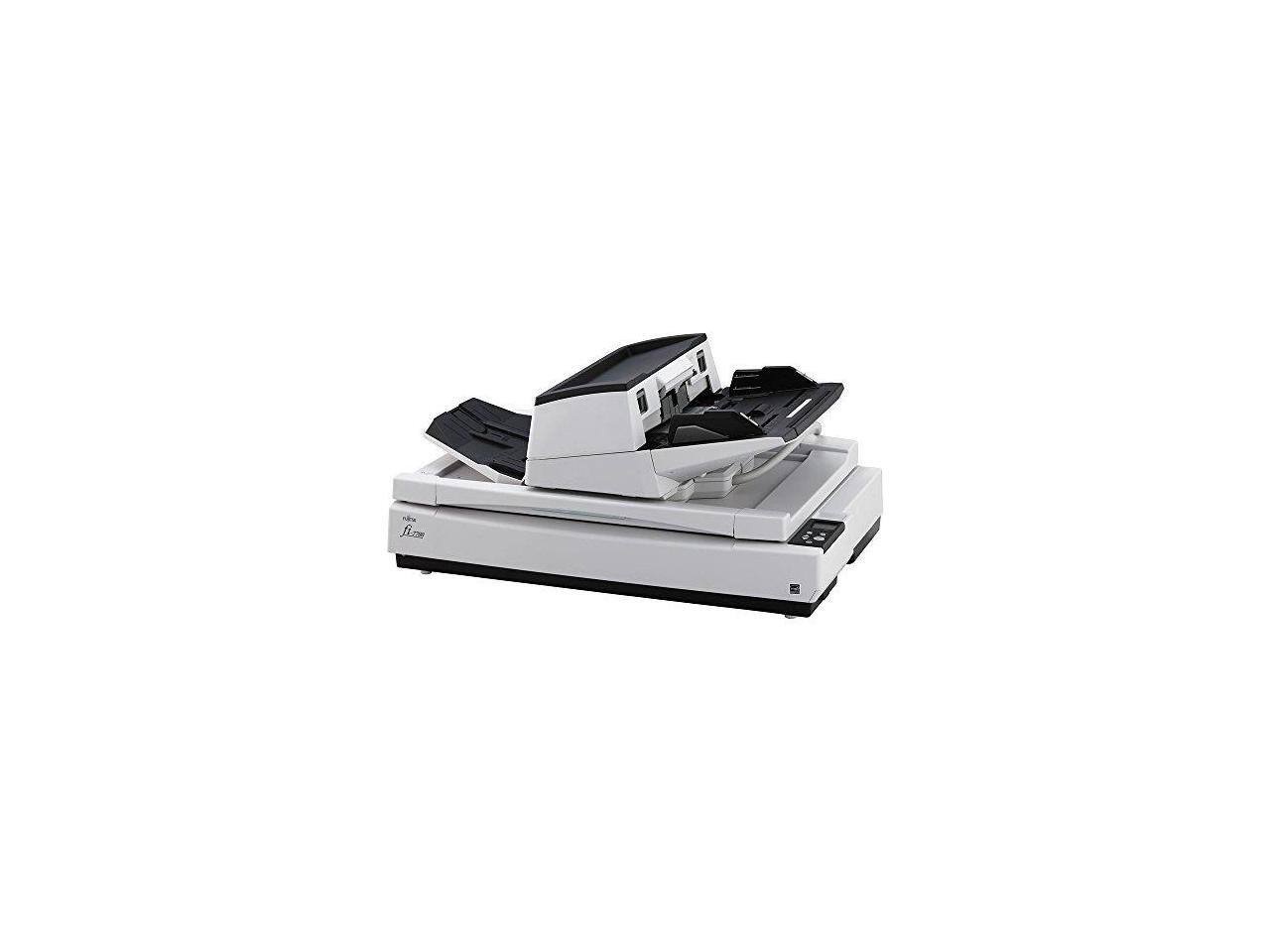 Ricoh - fi-7700 PA03740-B005 Duplex 600 DPI x 600 DPI Production-class ADF + Flatbed document scanner - White