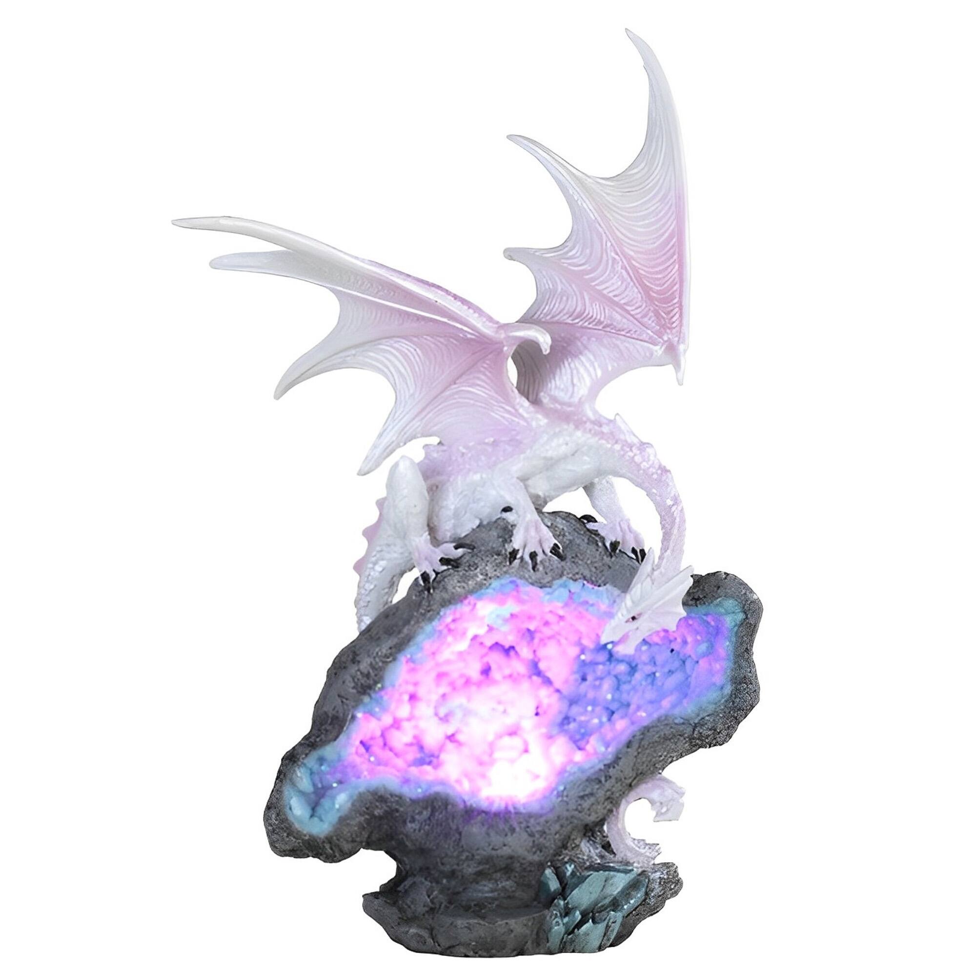 Front. FC Design - FC Design 8.75"H Dragon LED Faux Crystal Stone Figurine Statue Office Desk Tabletop Medieval Gaming Home Decor Gift - Multi-Color.