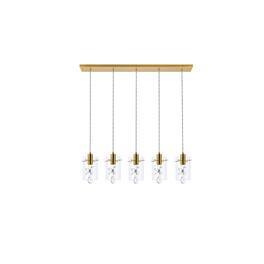 Elegant Lighting - Hana 5 Lights Pendant - Gold