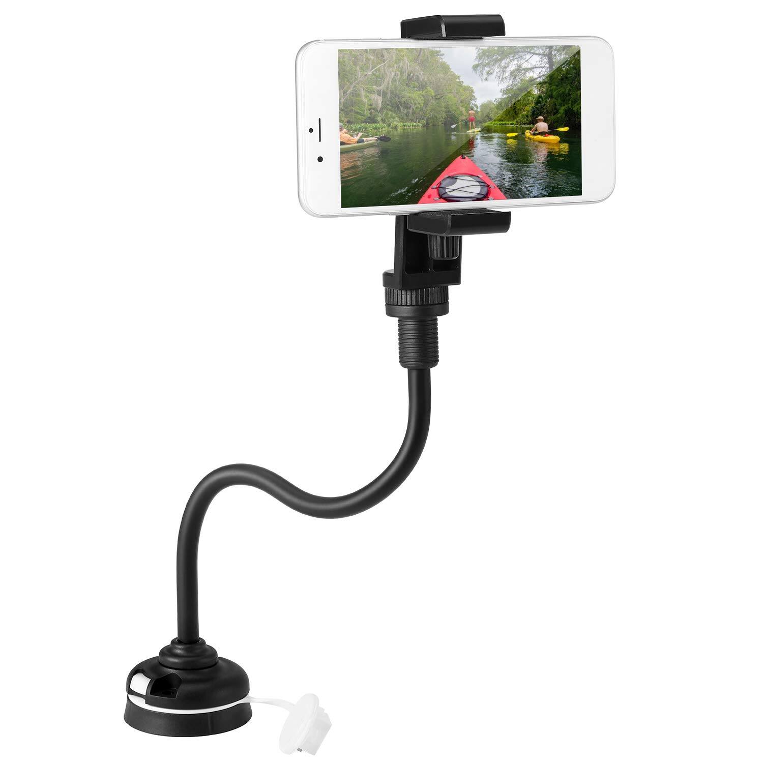 Front. METALTON - Kayak Phone Mount Universal Boat Bracket Canoe Camera Holder With Flexible Long Arm - Default.
