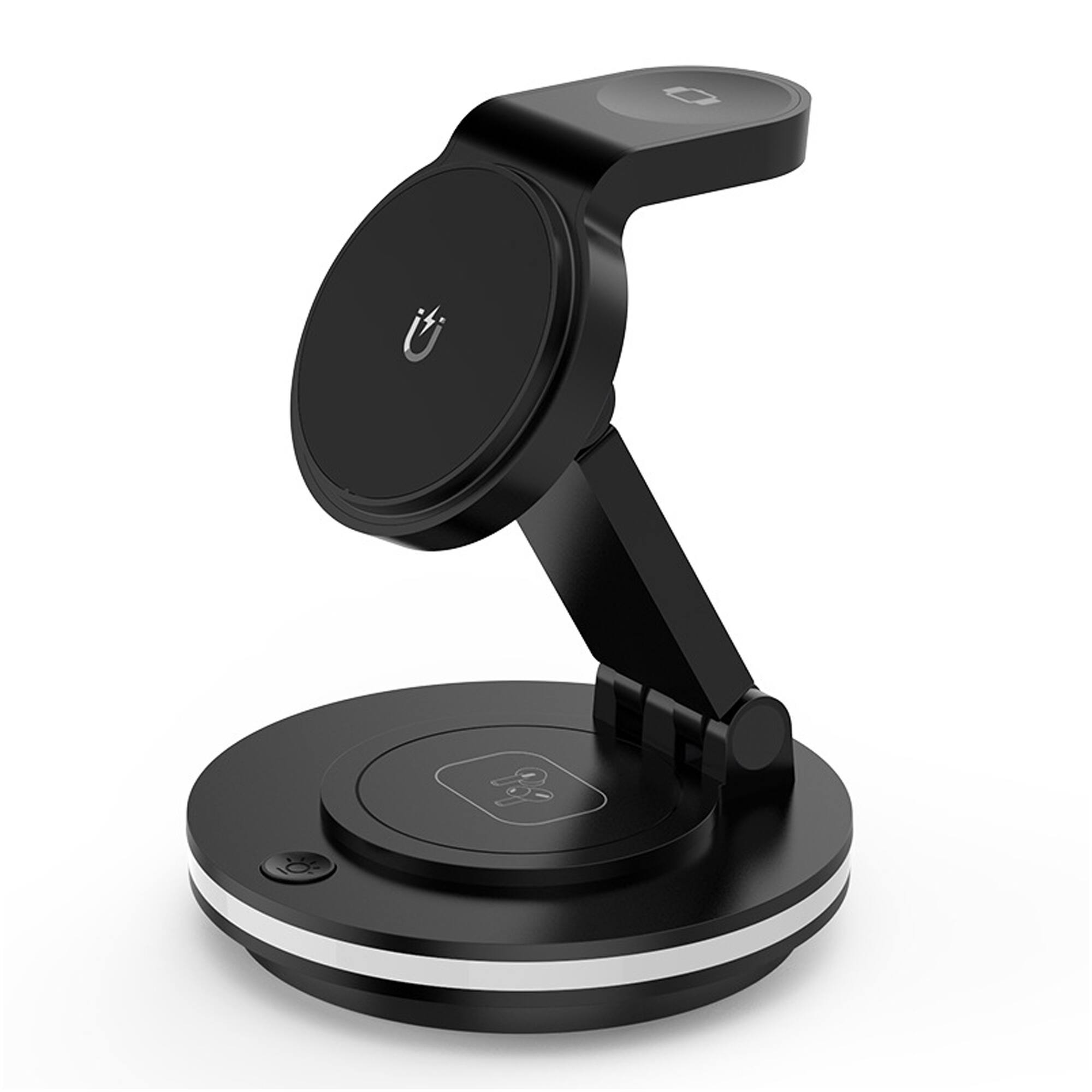 YONWAY - Rotatable and Foldable Wireless Charger, Fast Magnetic Charging Station for iPhone, Apple Watch, Airpods
