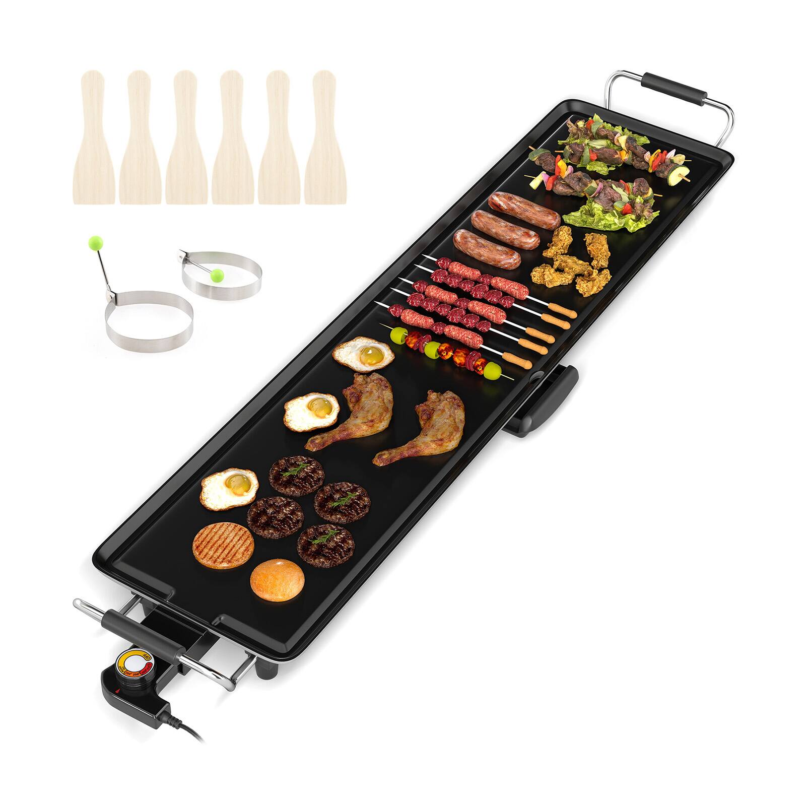 Front. SKONYON - Electric Griddle with Large Cooking Surface Fast Heating and Multiple Accessories - Black.
