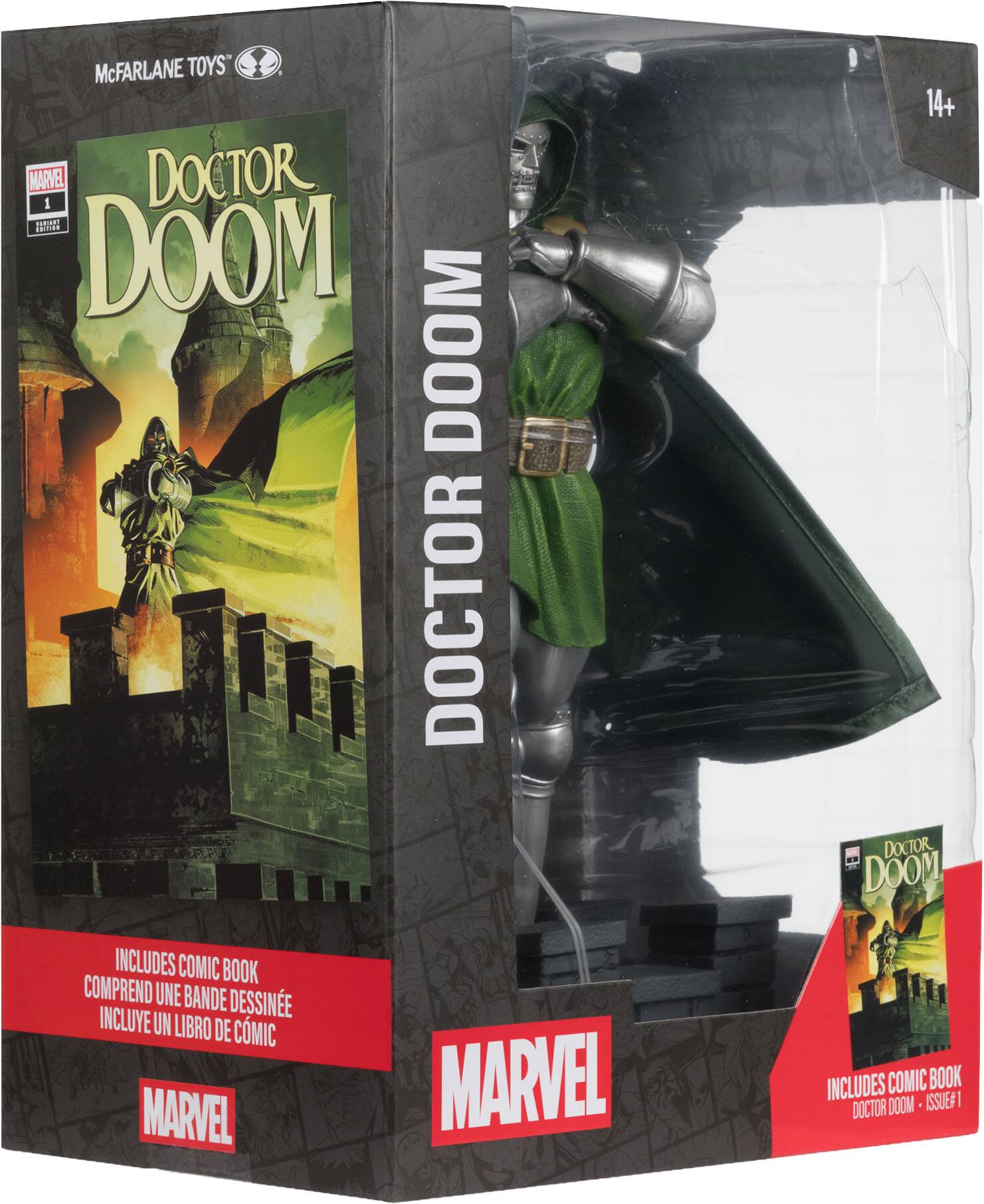 McFarlane Toys - Marvel 1 Doctor Doom 14+ Doctor Doom Includes Comic Book Comprend Une Bande Dessinée Incluye Un Libro De Comic Marvel Marvel Includes Comic Book Doom Issue#1