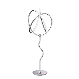 Manhattan Lane - Salt 33 Inch Table Lamp, Accent Twisted Design, LED Light, Chrome Metal - Chrome, Silver