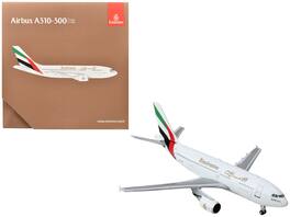 GeminiJets - Airbus A310-300 Commercial Aircraft Emirates Airlines (A6-EKB) 1/400 Diecast Model Airplane - White with Striped Tail