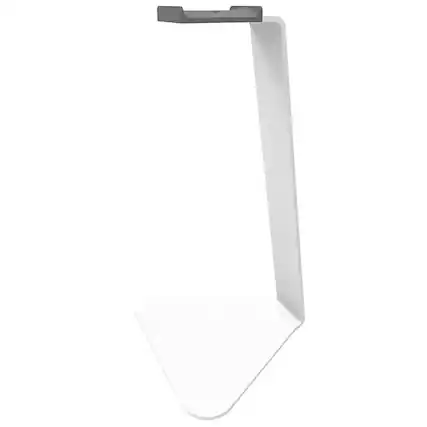 Front. Kanto - Kanto H1W Universal Headphone Stand with Curved Silicone Padding, White - White.