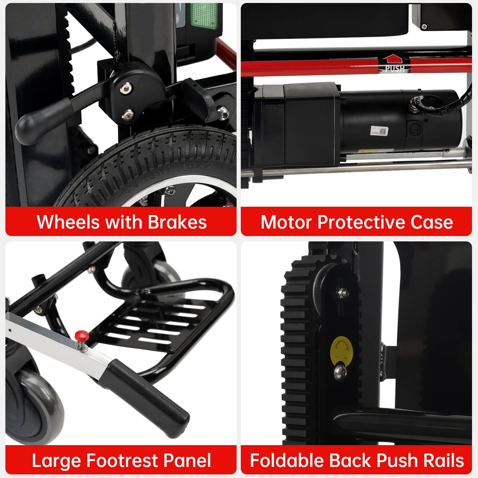 Alt View 3. Topteng - Portable Electric Stair Climbing Wheelchair - 350LB Load, Foldable Design, Heavy Duty Assist Track Stair Chair for Adult - Black.