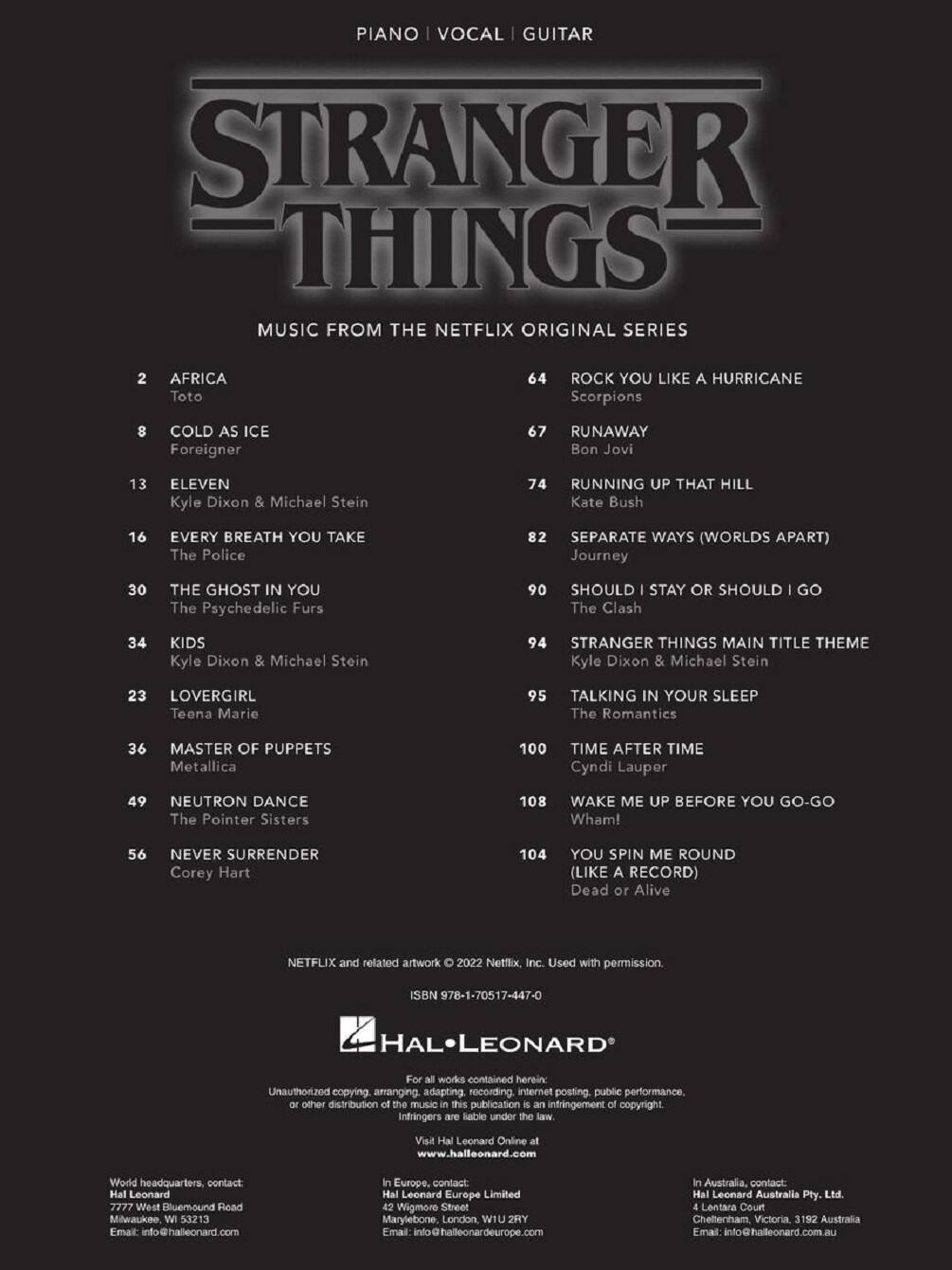 Alt View 11. Hal Leonard - Stranger Things Songbook Sheet Music.