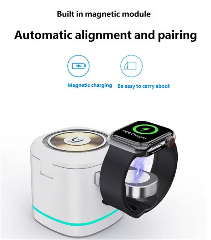 Built in magnetic module  
Automatic alignment and pairing  
Magnetic charging  
Be easy to carry about
