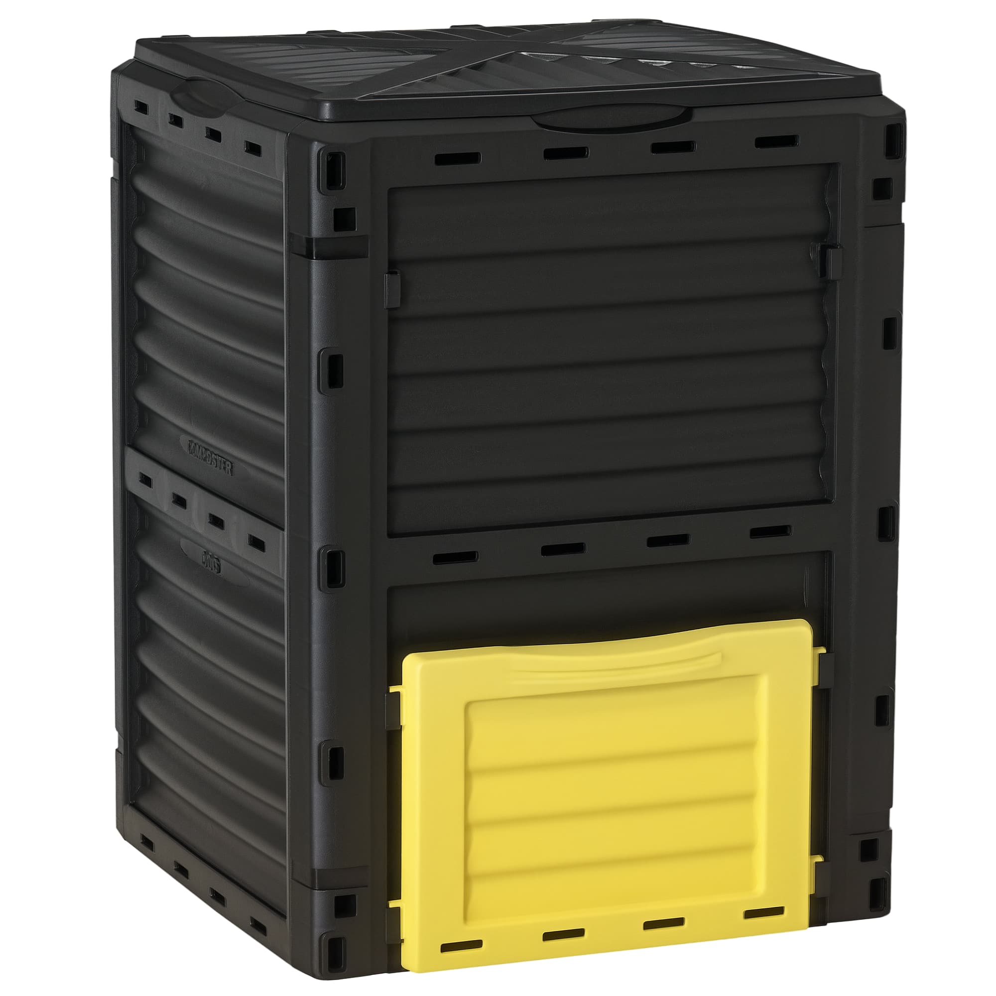 Outsunny - Compost Bin 80 Gallon Outdoor Large Capacity Composter Fast Create Fertile Soil Aerating Box - Yellow price history on PriceWatchPro