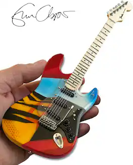 Axe Heaven - Eric Clapton - Eric Clapton Crash 3 Crashocaster Fender Strat Mini Guitar Replica - Collectibles - Multicolor