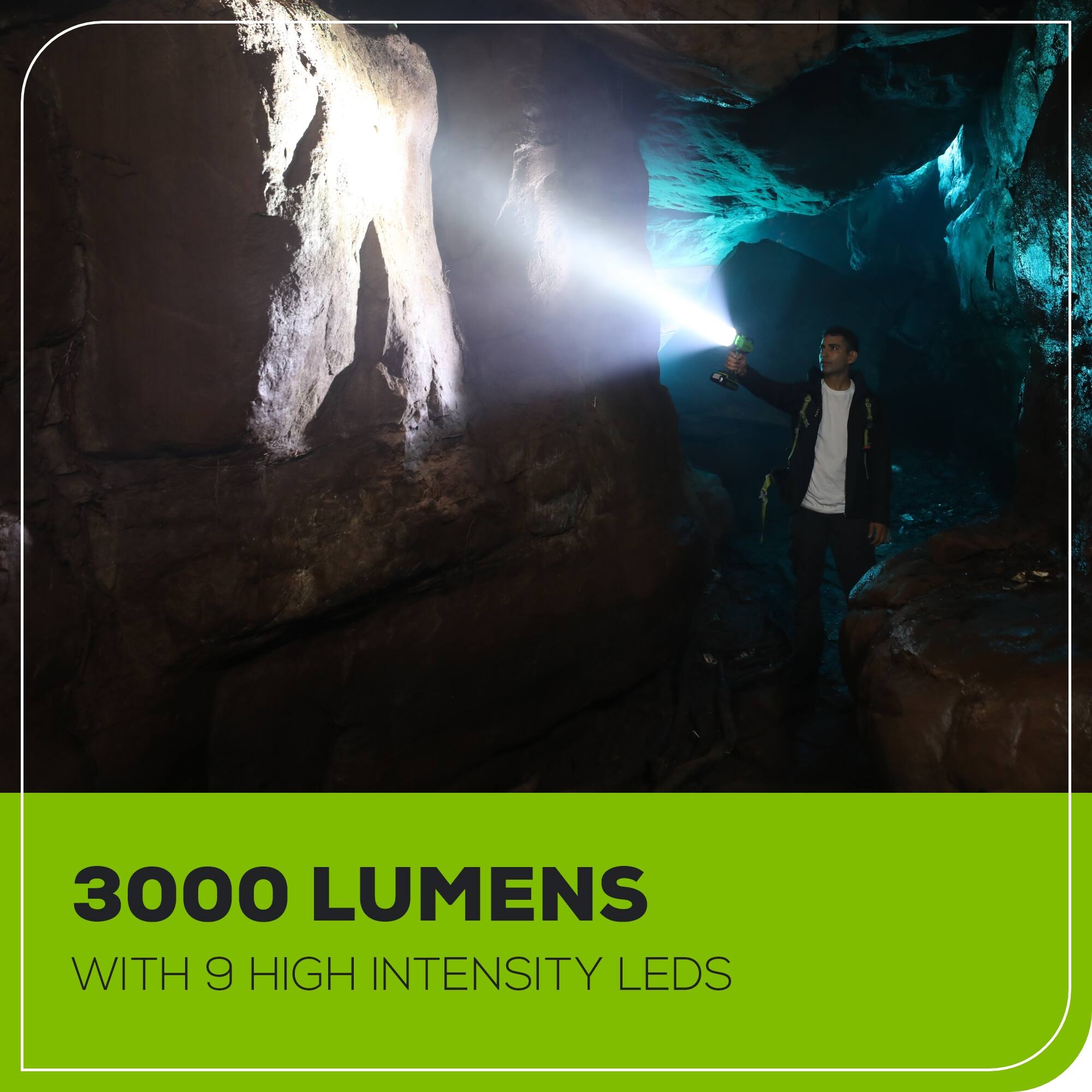 3000 LUMENS WITH 9 HIGH INTENSITY LEDS