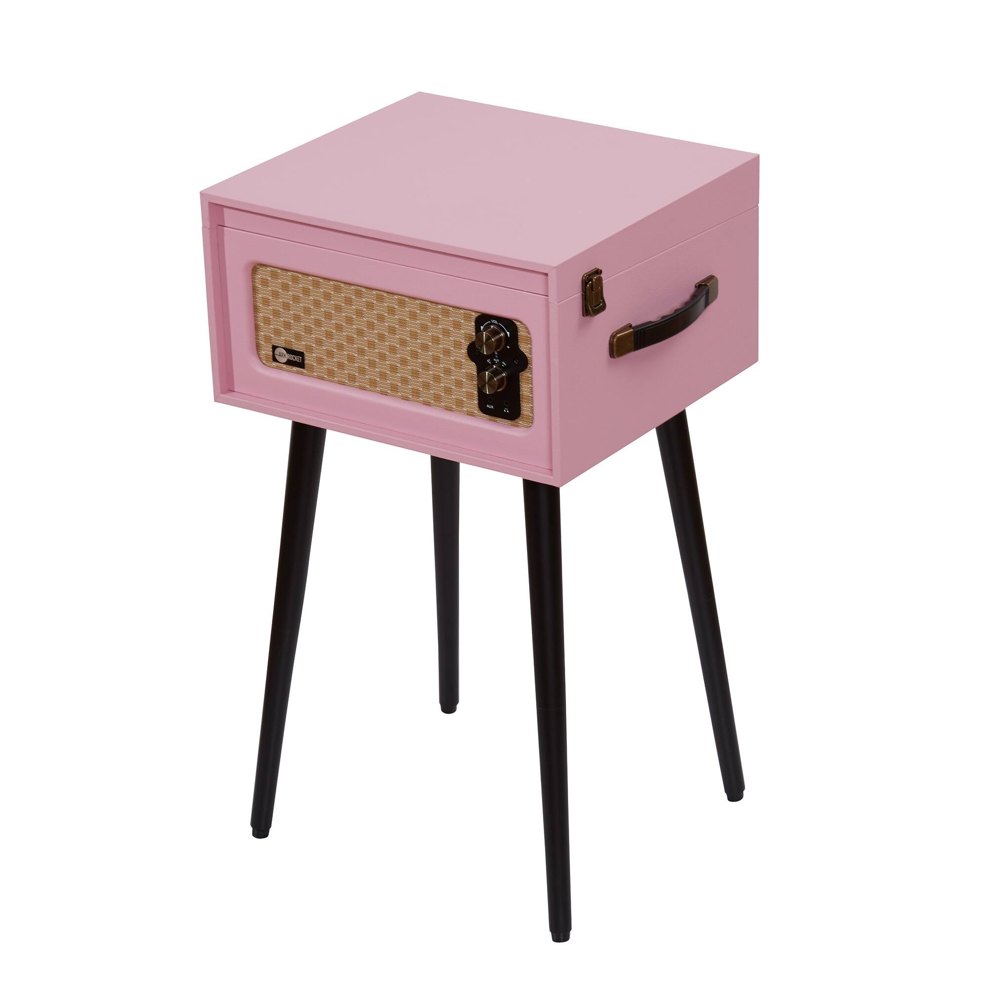 Alt View 1. Arkrocket - Arkrocket Discovery II 3-Speed Bluetooth Turntable with Speakers & Removable Legs – Pink - Pink.