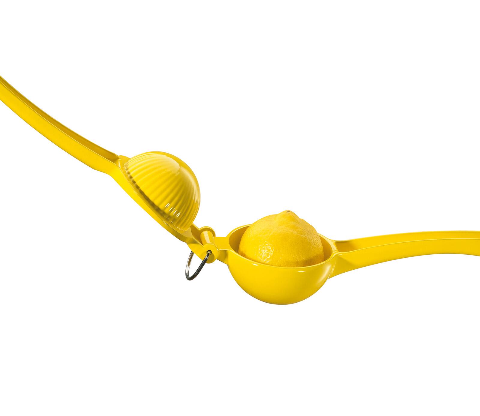 Alt View 1. Cilio - Aluminum Limona Lemon Squeezer, Yellow - Yellow.