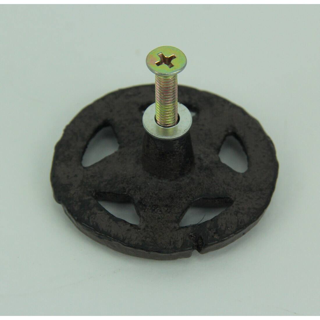 Alt View 2. De Leon Collections - Set of 24 Rustic Brown Cast Iron Western Star Drawer Pulls Knobs - Brown.