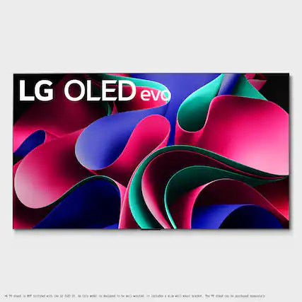 LG OLED evo Al EV stand is included with the LG OLED 43. This model is designed to be wall-mounted. It includes a slim wall mount bracket. The TV stand can be purchased separately.