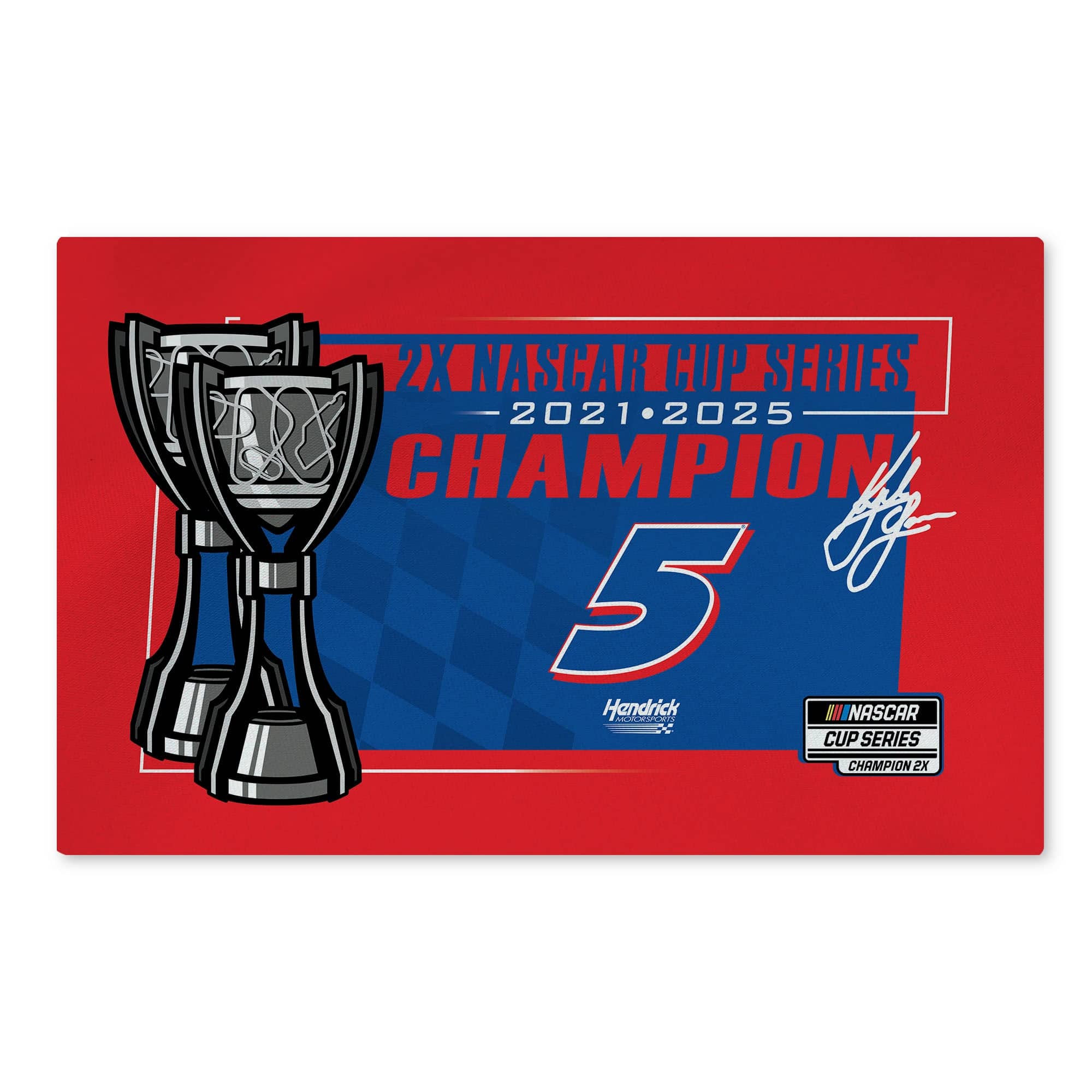 Northwest - Kyle Larson Two-Time NASCAR Cup Series Champion 32" x 62" Washable Rug - Multicolor