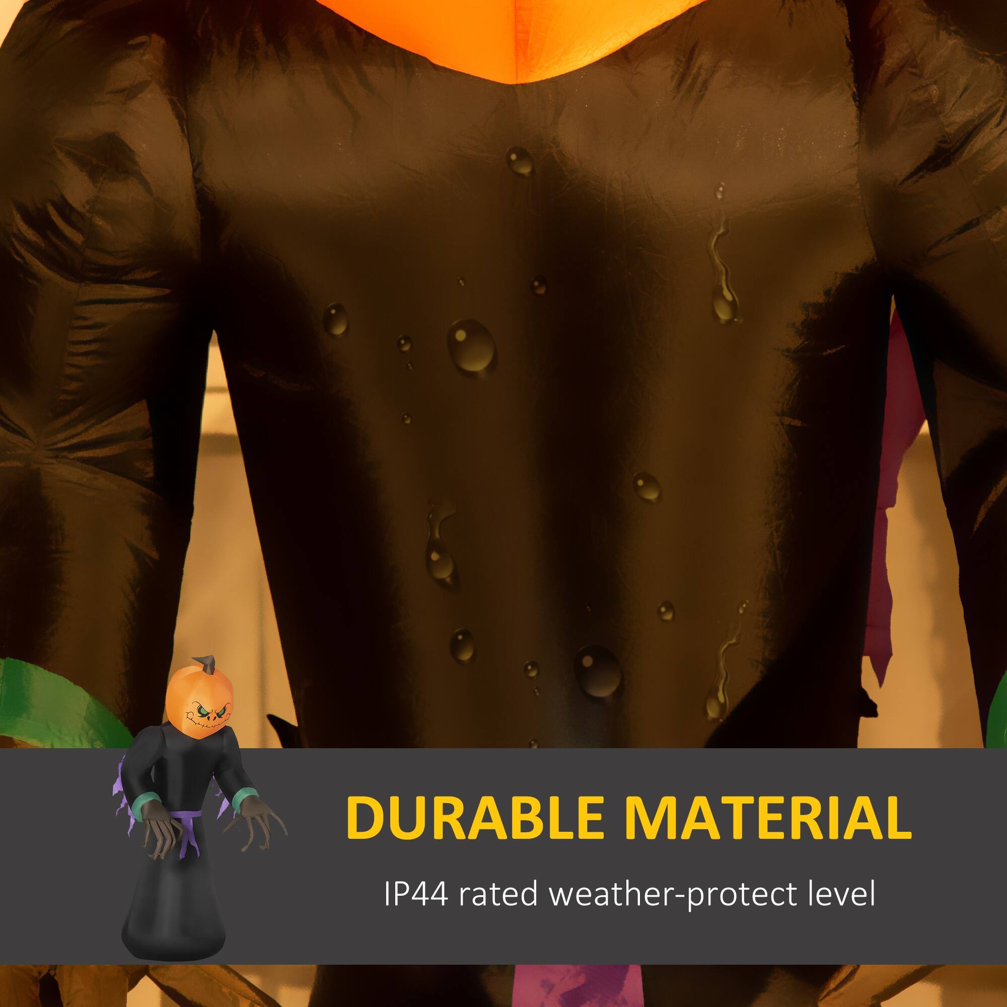 DURABLE MATERIAL  
IP44 rated weather-protect level