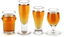 UT Brands - Craft Shots 1.2 - 2.4oz Shot Glasses | Set of 4 - Clear