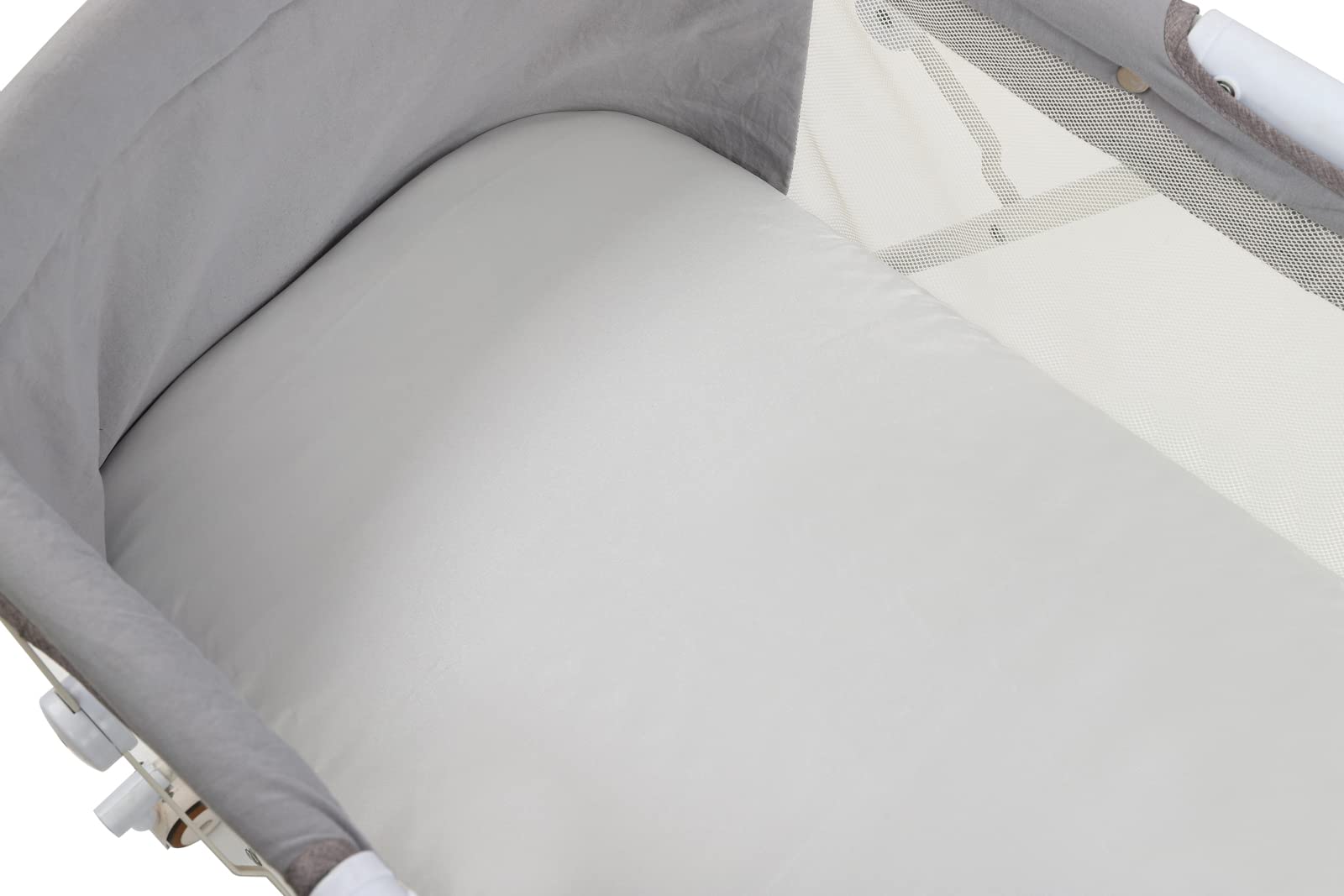 Alt View 3. MAGICAL RUBS - Satin Bassinet Sheet Set 2 Pack Ultra Soft Silk Fit For Rectangle Hourglass Oval Mattress Protect Hair And Skin Cradl... - 2pack Lt Grey & Lt Blue.