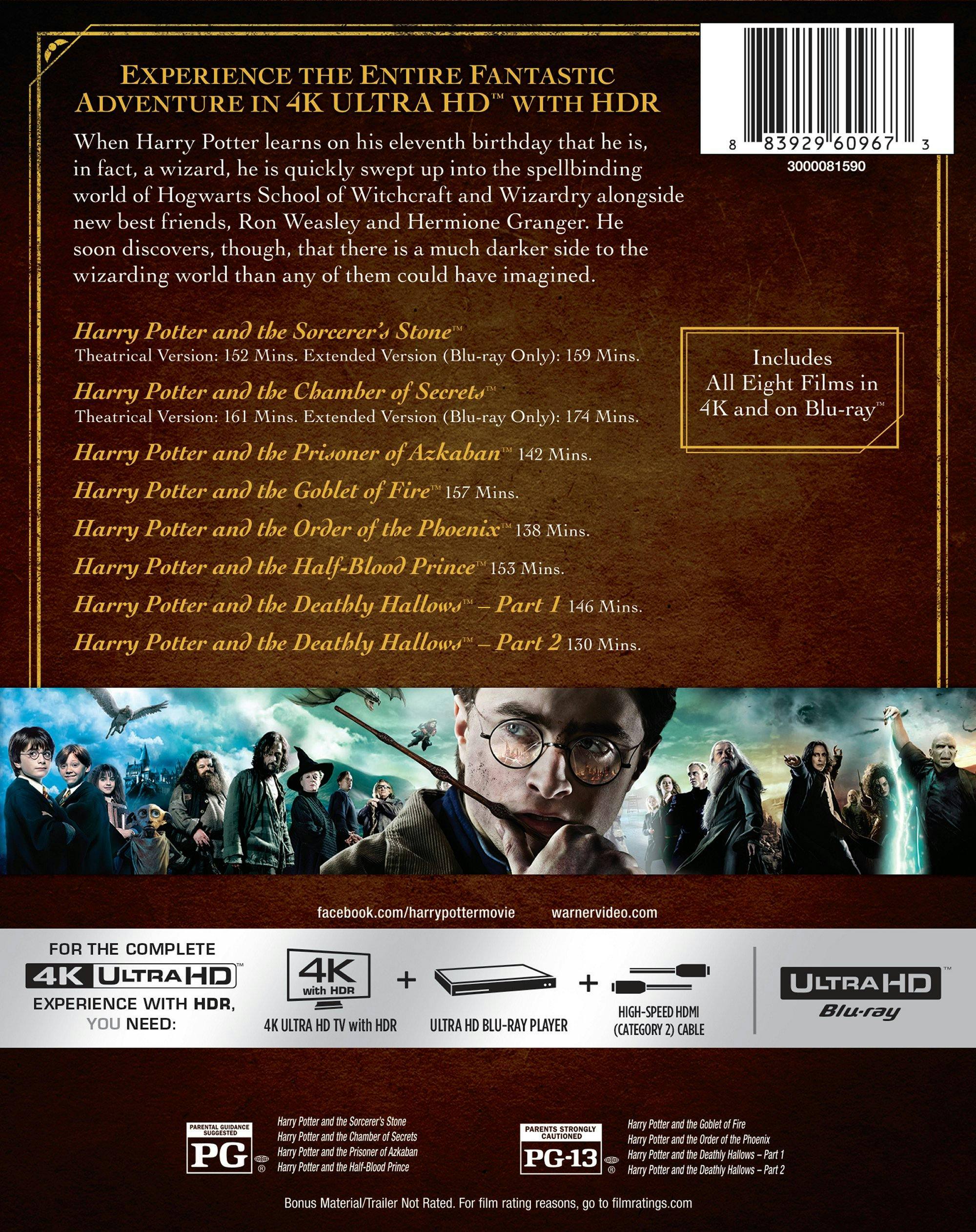 Angle. Harry Potter: Complete 8-film Collection (4K Ultra HD Set) [UHD].
