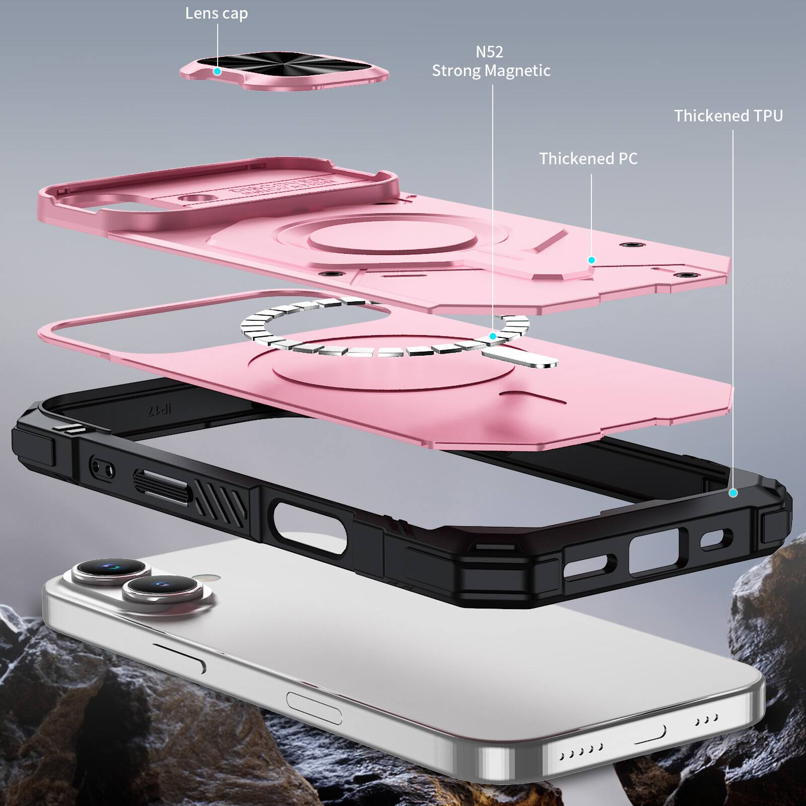 Lens cap N52 Strong Magnetic Thickened TPU Thickened PC