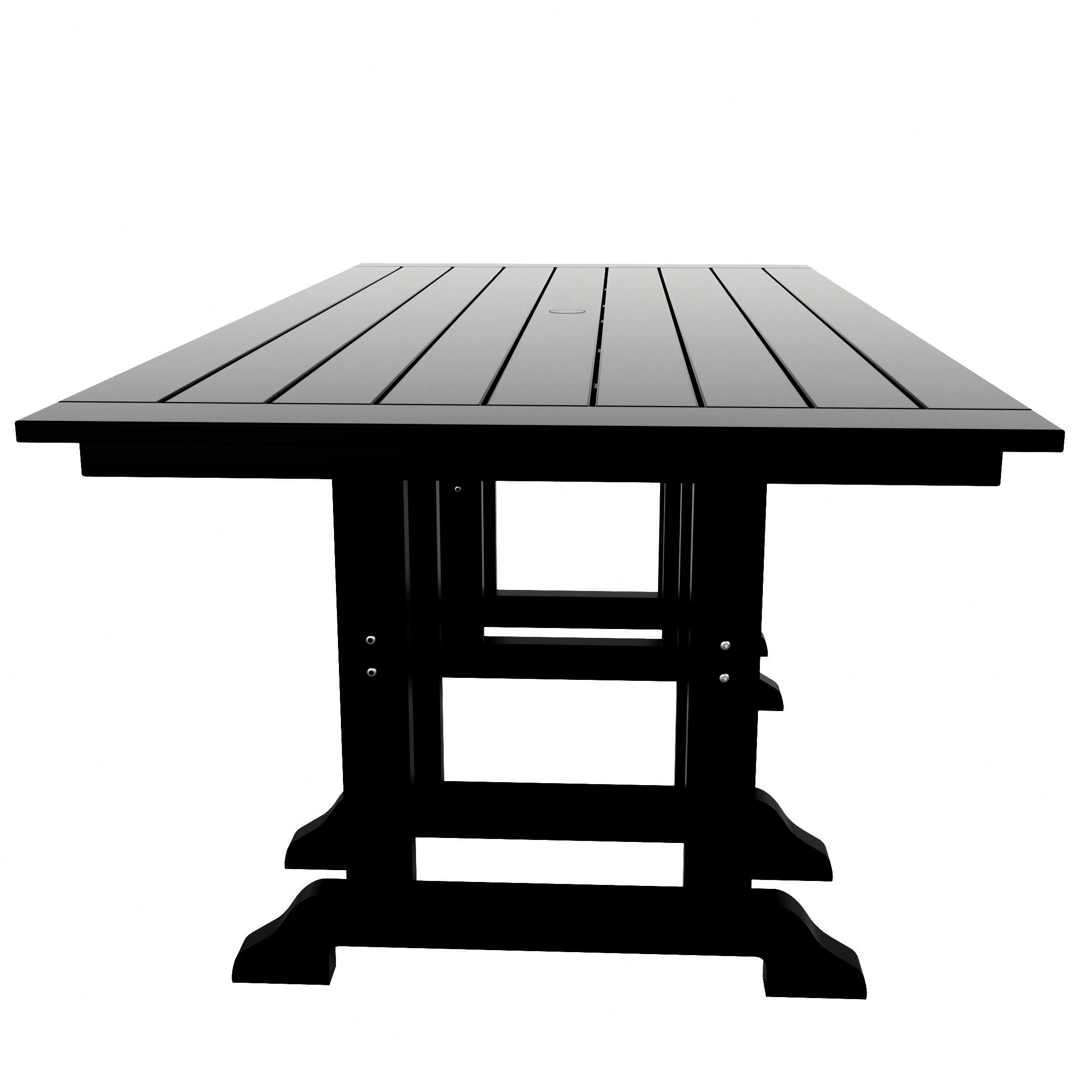 Back. WestinTrends - WestinTrends Malibu 71" Outdoor Patio Dining Table - Black.