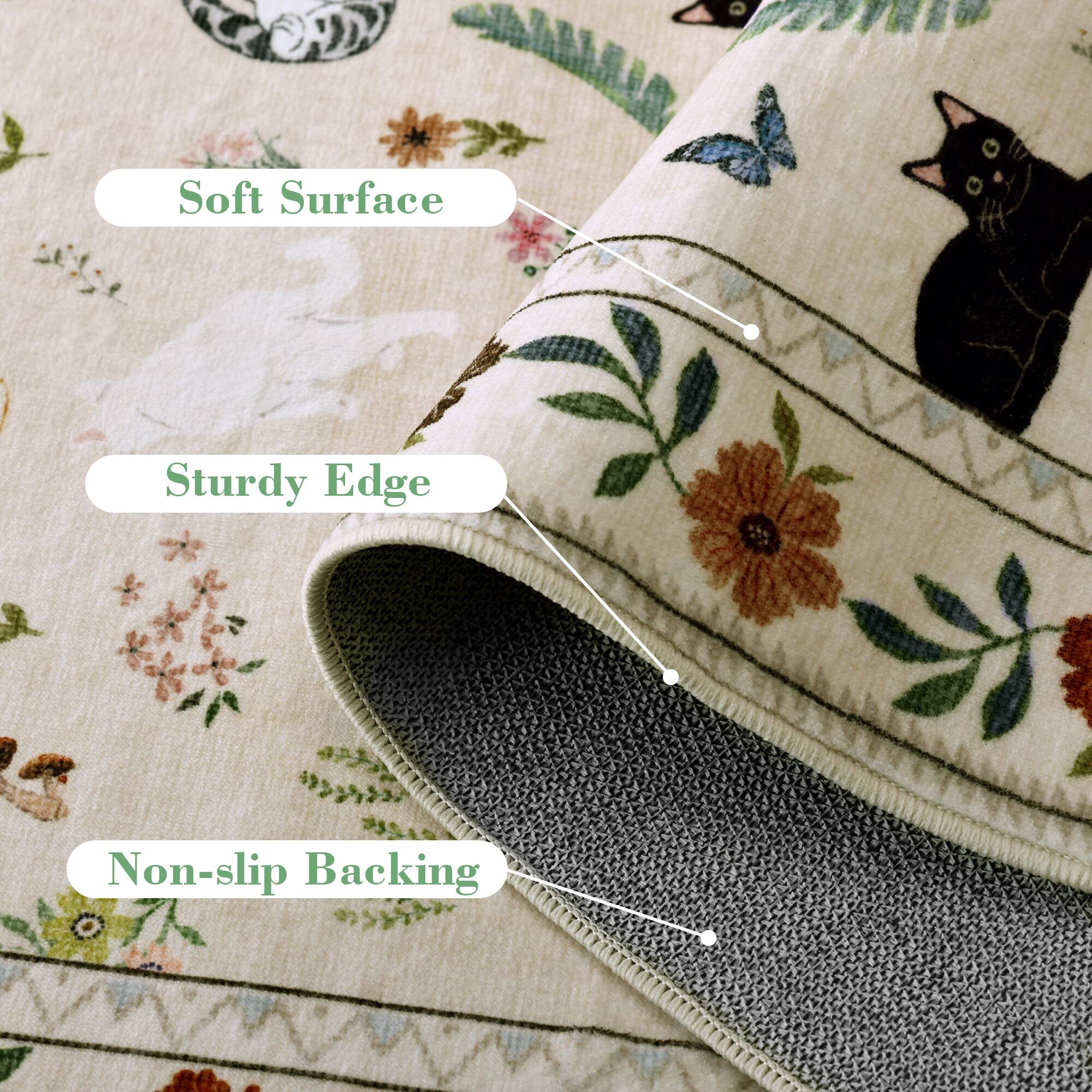 Soft Surface  
Sturdy Edge  
Non-slip Backing