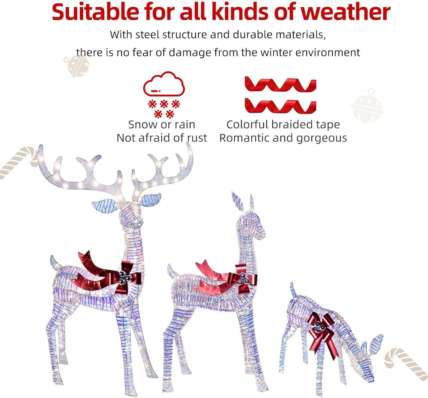Suitable for all kinds of weather

With steel structure and durable materials, there is no fear of damage from the winter environment

Snow or rain
Not afraid of rust

Colorful braided tape
Romantic and gorgeous