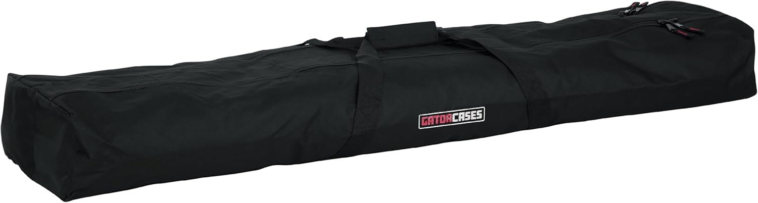 Front. Gator - Deluxe Speaker Stand Bag, w/ Heavy-Duty Nylon Construction, Fits 2 Speaker Stands Under 50" & Dual Zippered Compartments.