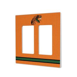 Keyscaper - Florida A&M Rattlers Stripe Design Double Rocker Lightswitch Plate - Multicolor