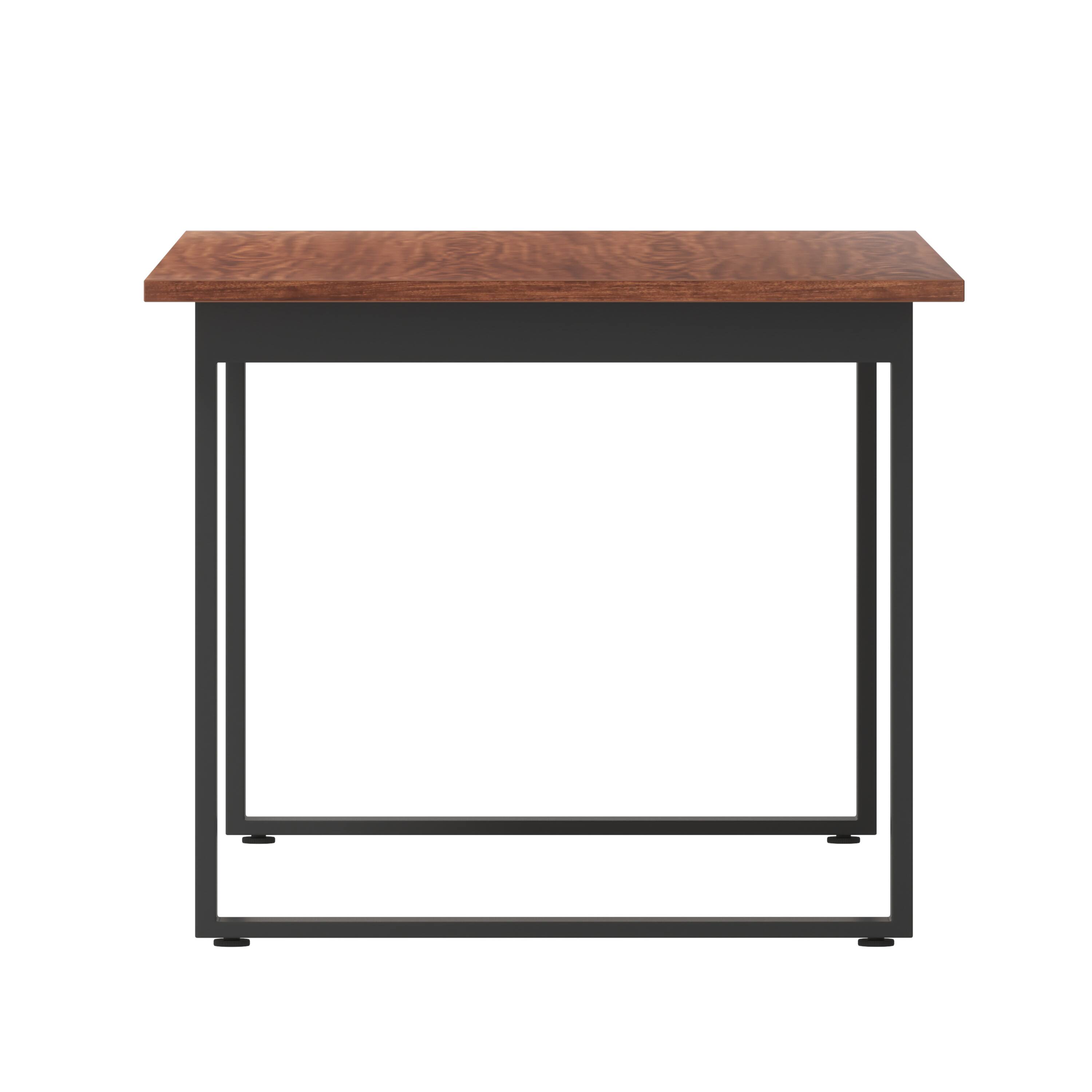 Alt View 5. Emma + Oliver - Remy 72x36 Dining or Gaming Table with Double Sided Laminate Table Top and Heavy Duty U-Frame Steel Base - Walnut.