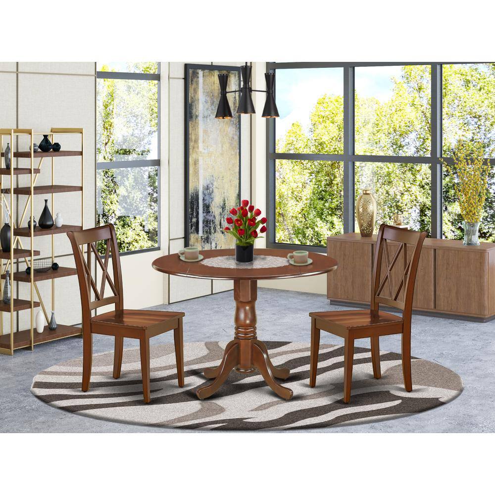 Left. East West Furniture - Dining Room Set Mahogany - Brown.