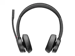 HP - Poly Voyager 4320 USB-C Headset, Stereo/Mono, Wired/Wireless Bluetooth, Siri & Google Assistant - Black