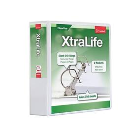 Cardinal - XtraLife ClearVue Heavy Duty 3" 3-Ring View Binders, D-Ring - White